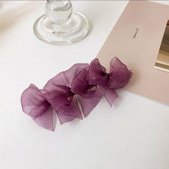 Bowknot Lace Girls Hair Clip Sweet Solid Hair Clip Headdress 4pcs