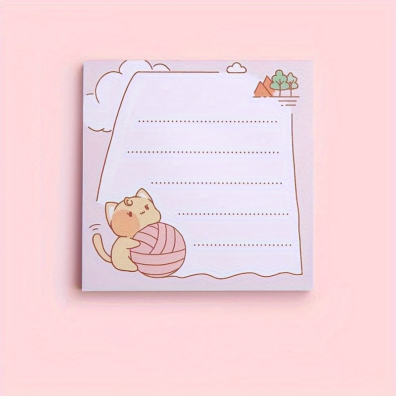 Cat Sticky Notes Cartoon Style 80 Sheets