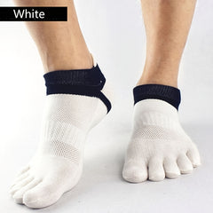 Men's 5 Finger Cotton Sports Socks Compression for Outdoor Activities