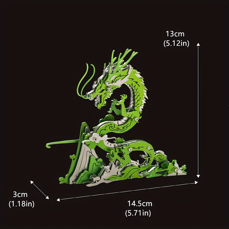 MOKR Chinese Dragon 3D Metal Puzzle - DIY Handcraft Brain Teaser Toy