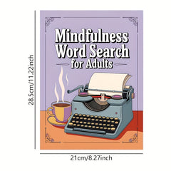 Mindfulness Relax Puzzle Notebook for Adults - Purple