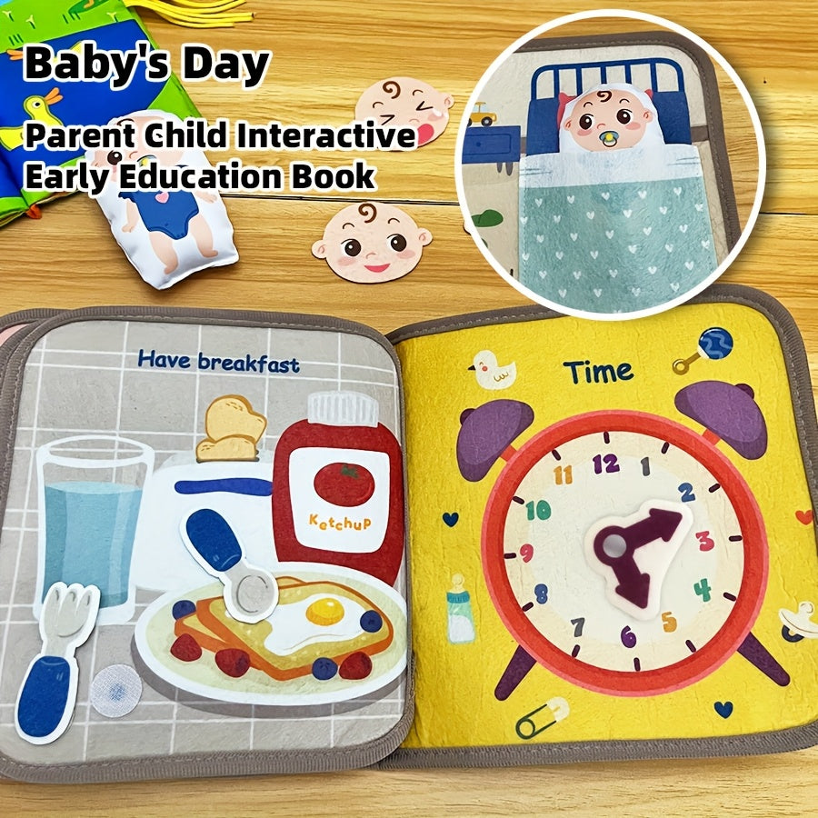 Interactive Toddler Cognition Book Baby Soft Toy Emotion Fabric Book