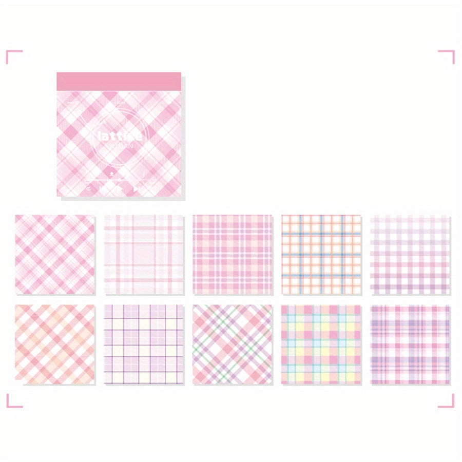 Hand Painted Sticky Notes Dreamy Check Series 400 Sheets