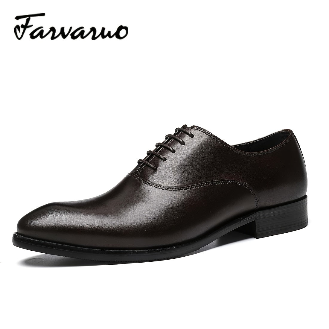 FARWARWO Men's Oxford Shoes Pointed Toe Comfortable Dress Shoes