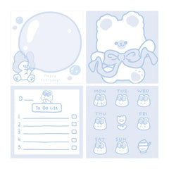 80sheets Cute Animal Sticky Notes Notepad Message Book Office Supplies