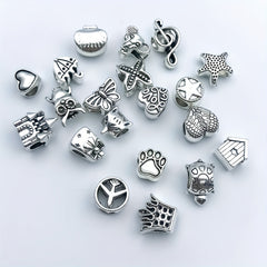 20pcs Mixed Metal Connectors Spacer Beads Tube Charms DIY Jewelry Making