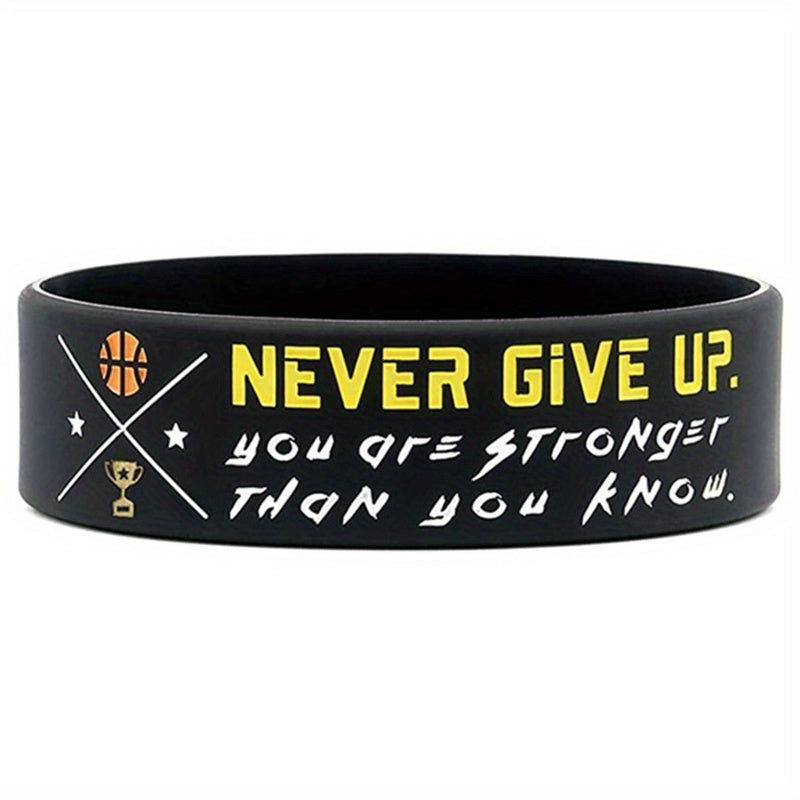 Basketball Motivational Silicone Wristband Sports Quotes Gift