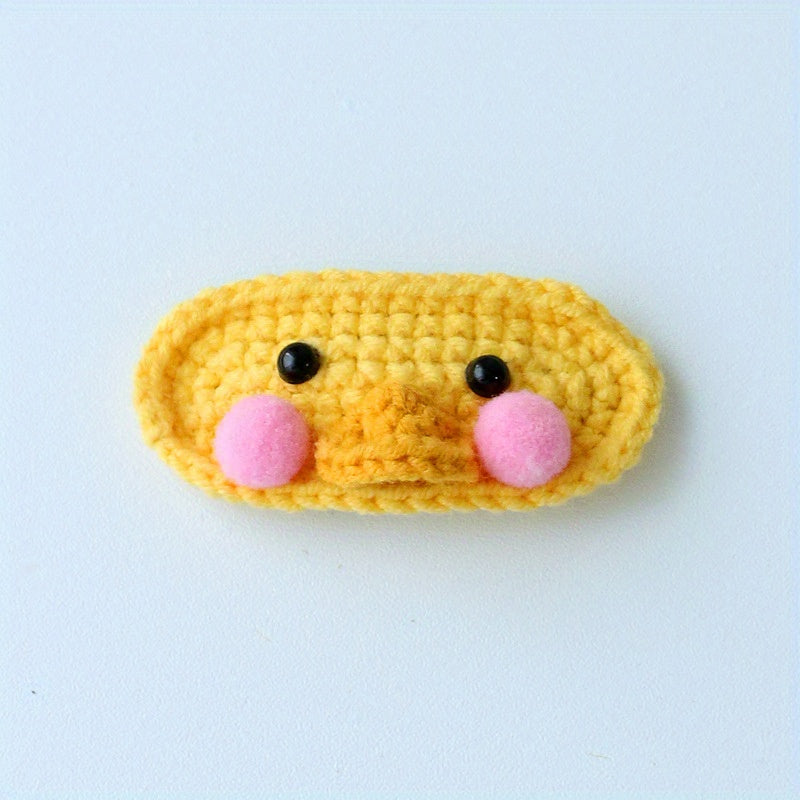 Crochet Animal Hair Clip Cartoon Snap Clip Barrette Summer Hair Slides