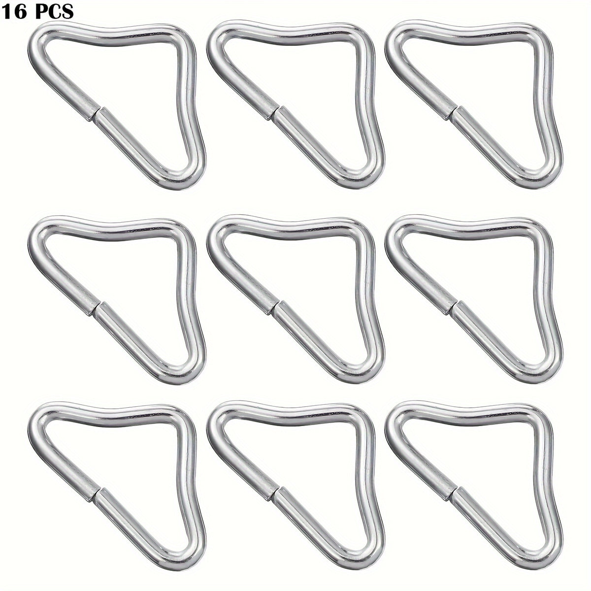 16pcs Stainless Steel Triangle Ring Buckle for Trampoline Replacement Parts