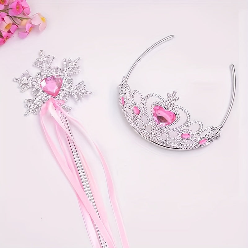 Baby Girls Halloween Tiara Crown & Wand Set