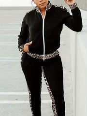  Leopard Striped 2 Piece Set