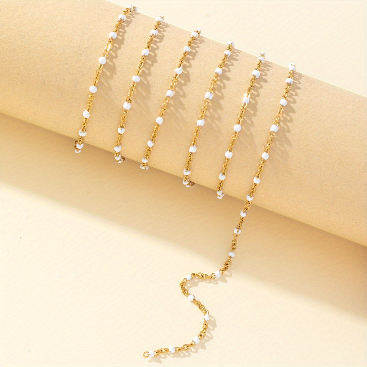 1pc 1M Colorful Drip Oil Chain Necklace Bracelet Waist Chain Red Stainless Steel