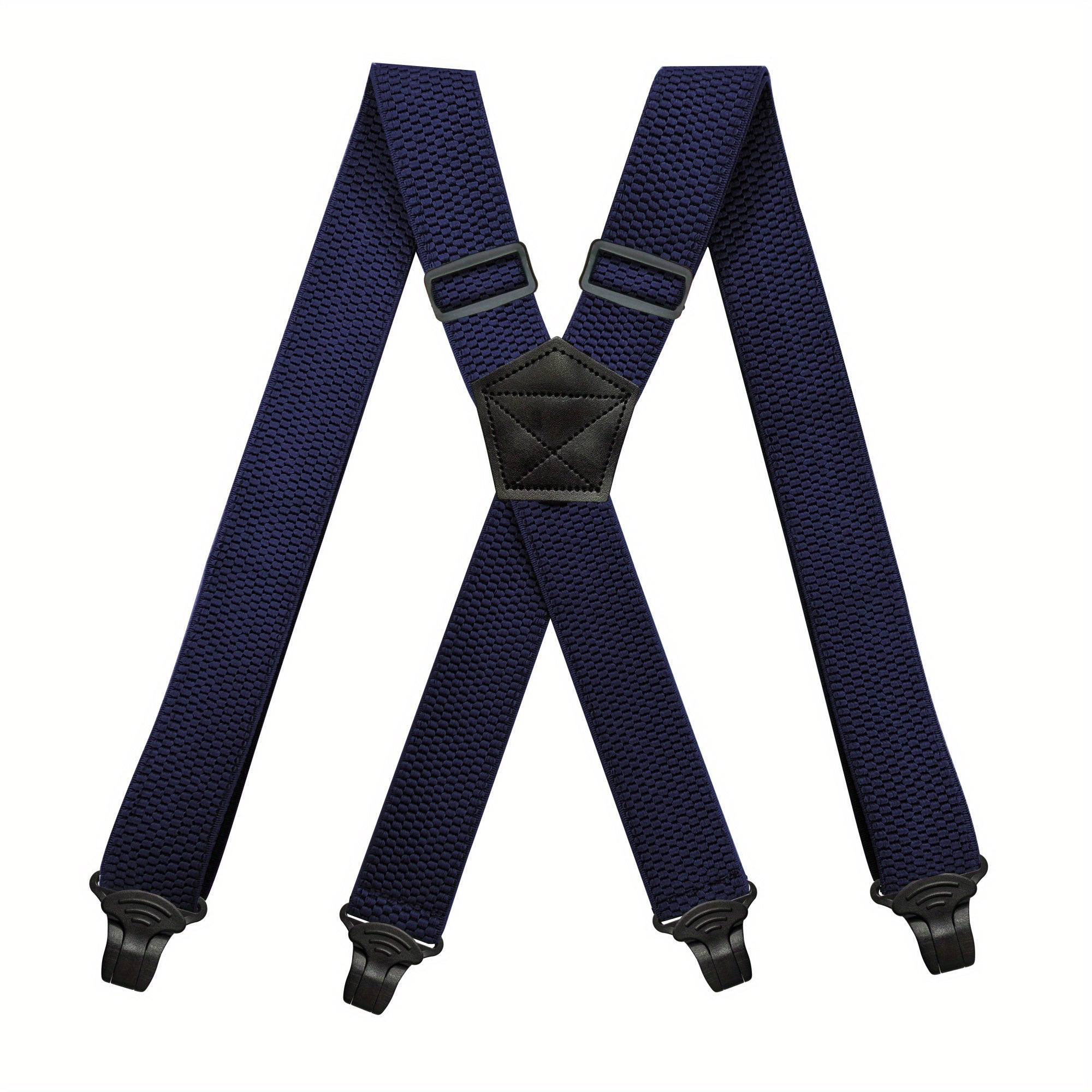 Big & Tall X-back Work Suspenders 4 Plastic Gripper Clips