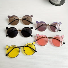Y2K Round Ears Sunglasses Sun Protection Decorative Accessories