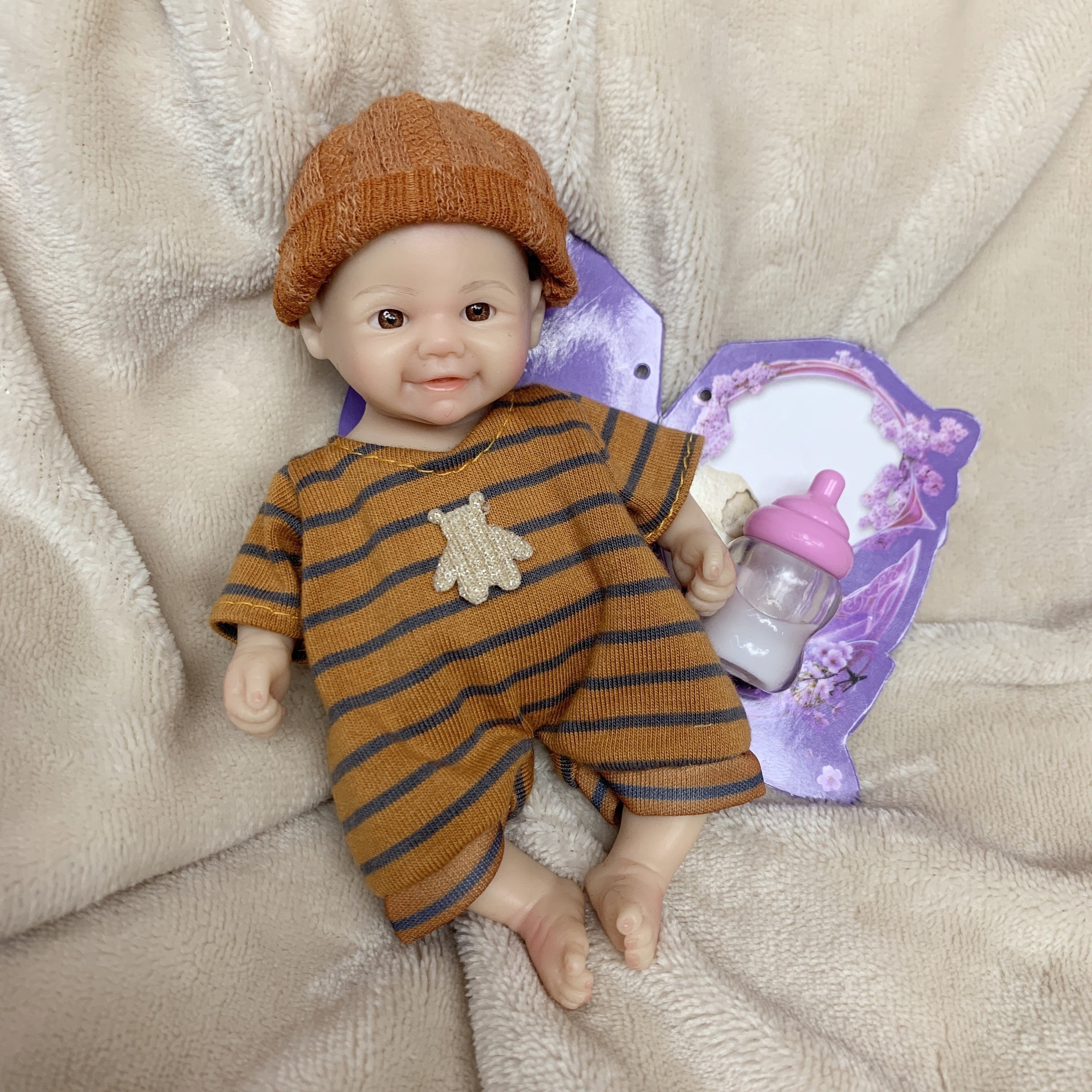 6 Inch Mini Silicone Reborn Dolls Soft Touch Baby Doll Toys