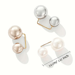3pcs Faux Pearl Waist Pin Scarf Hijab Clip Set