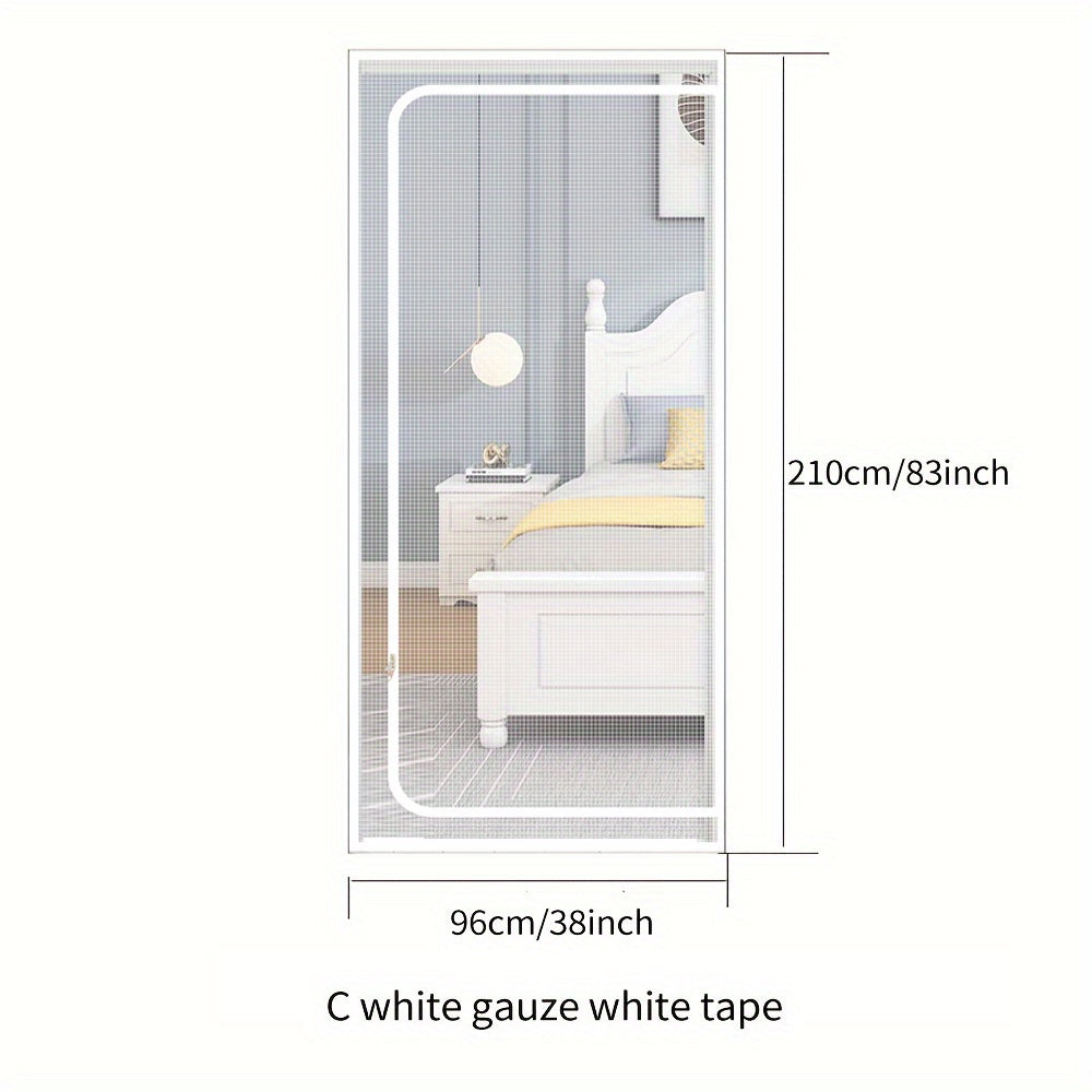 Thickened Pet Screen Door Fits Door Size 83 38inch Cat Resistant Mesh