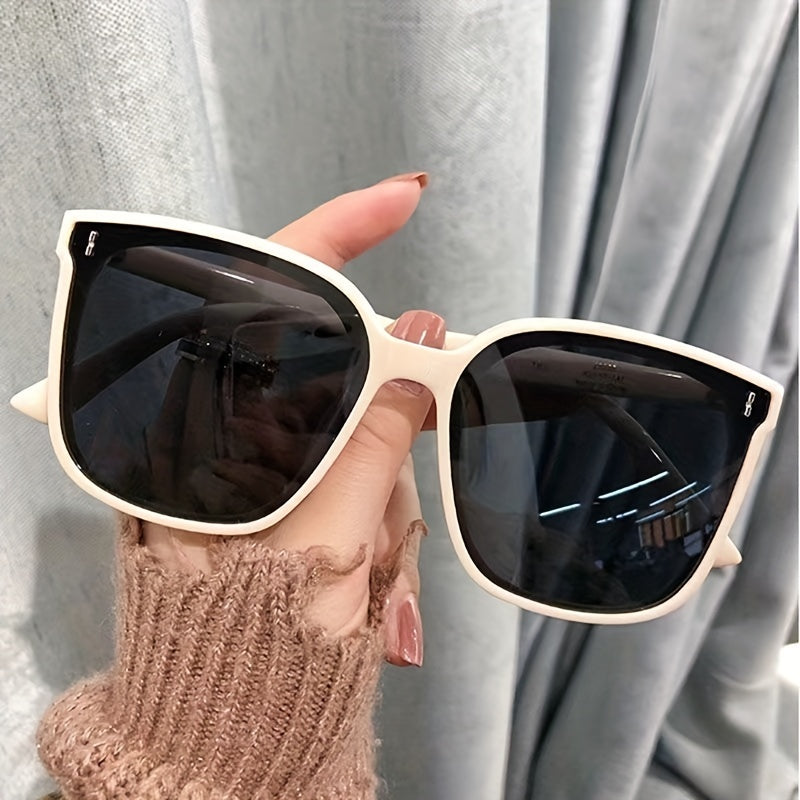 Square Sunglasses Men Women Mirror Lens Anti Glare UV400