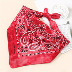 1pc 54 Paisley Print Bandana Tie Dye Western Cowgirl Cowboy Neckerchief