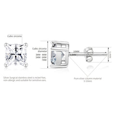 Square Golden Men's Earrings