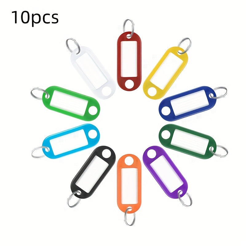 Plastic Key Tags Containers Key Tags Rings Durable Split Ring Tag Windows