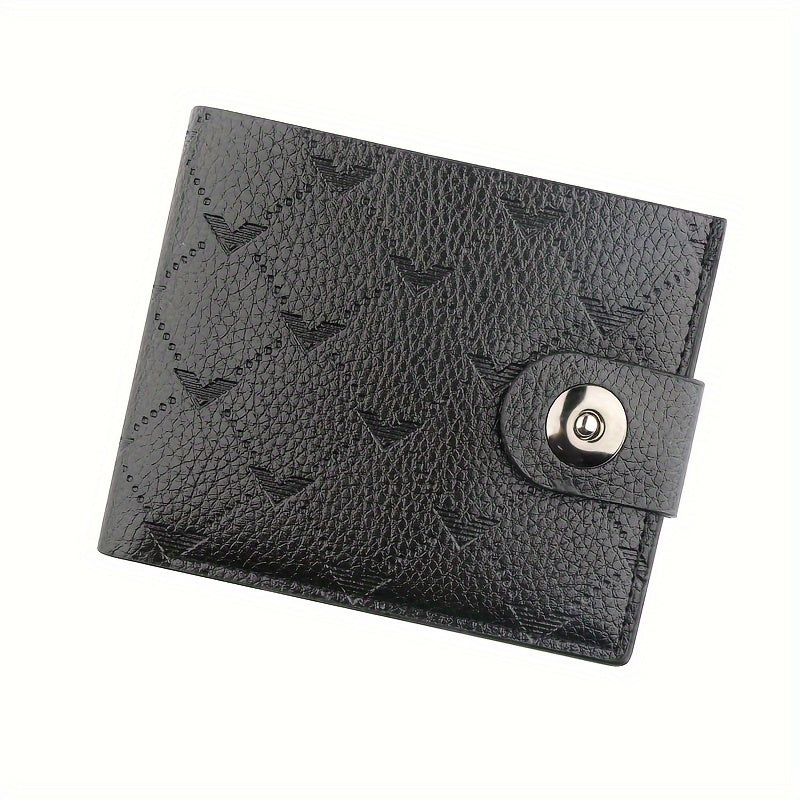 Men's Casual Coin Wallet PU Leather Zipper Closure Multiple Credit Card Holder