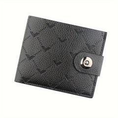 Men's Casual Coin Wallet PU Leather Zipper Closure Multiple Credit Card Holder