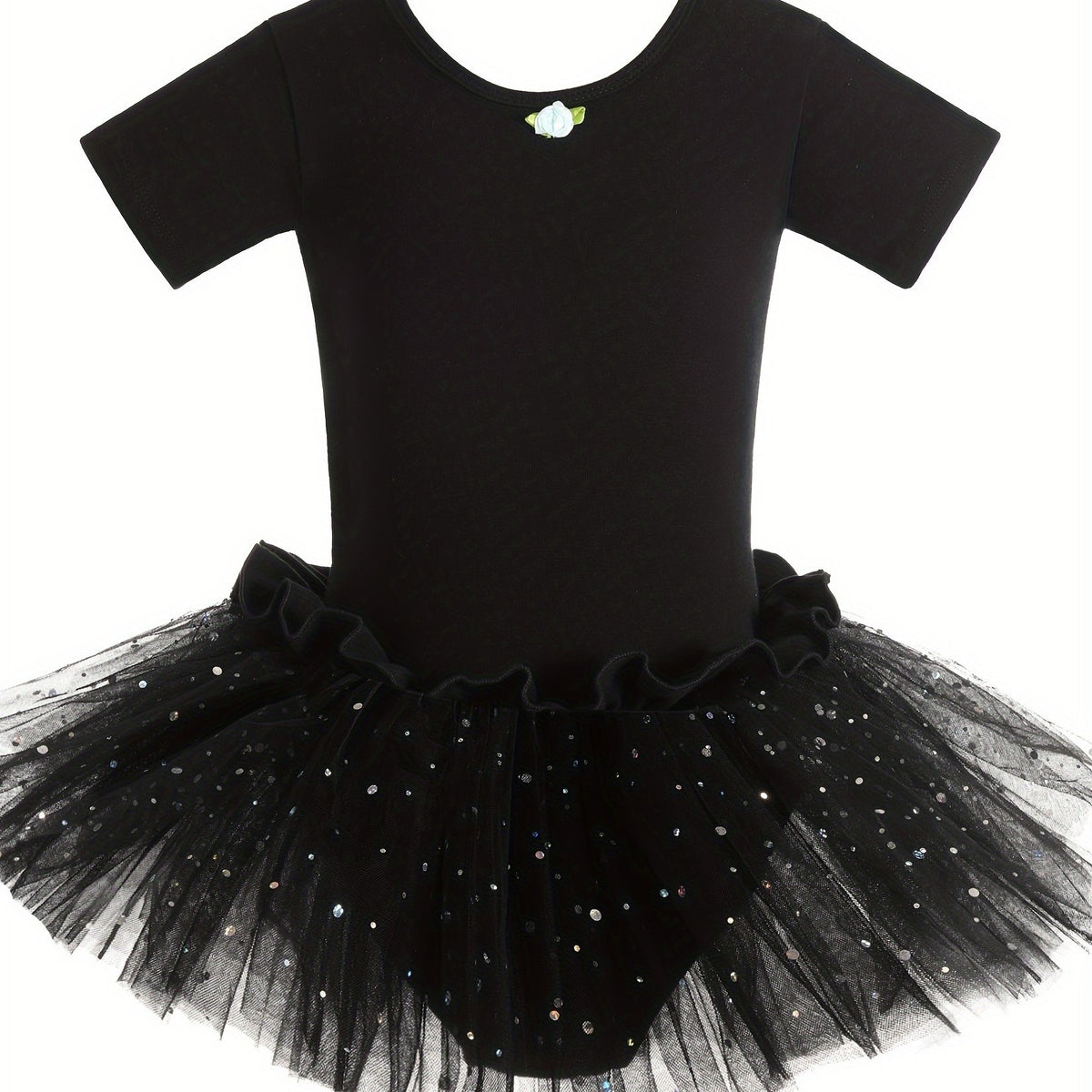 Girls Cotton Sequin Tutu Leotard Ballet Dance Suit