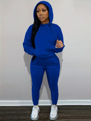 Casual Drawstring Pantsuits Two piece Set