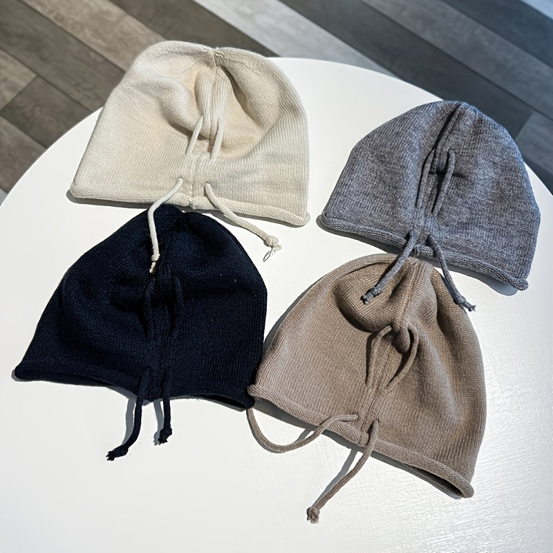 Solid Knitted Hats Warm Winter Beanie Unisex