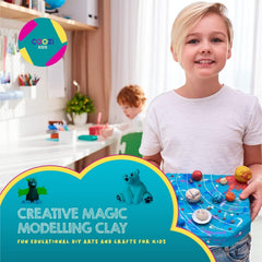 COOZI 24 Colours Magic Air Dry Clay Kit for Kids with Tools & Accessories
