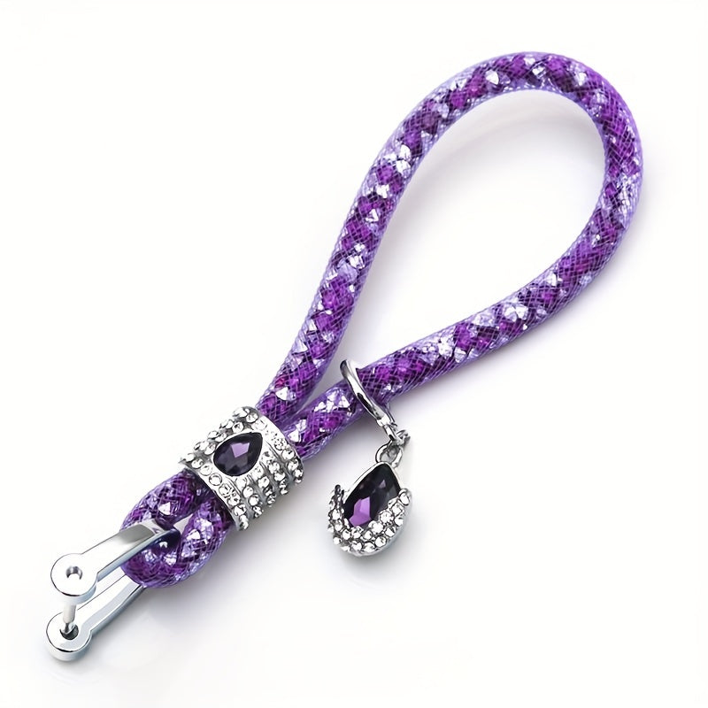 Heart Shaped Rhinestone Keychain Car Inner Decoration Keychain