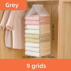 Mesh Hanging Bag with Grids for Wardrobe Storage