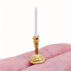 Dollhouse Candlestick Ornaments Scene Props Cabin Decor