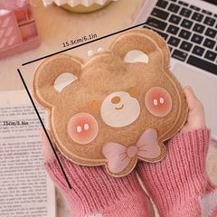 Cartoon Plush Teddy Bear Hot Water Bag Hand Warmer Christmas Gift