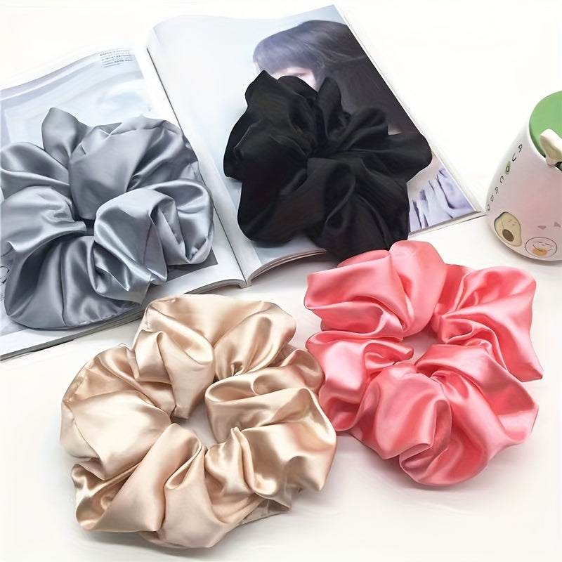 Oversized Satin Elastic Headband Women's Bubble Headband Accessory