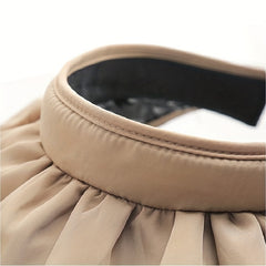 Wide Brim Shell Visor Hat Sun Hat UV Protection Travel Beach Hat