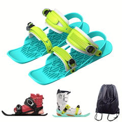 Mini Short Ski Skates For Snow Adjustable Winter Ski Shoes