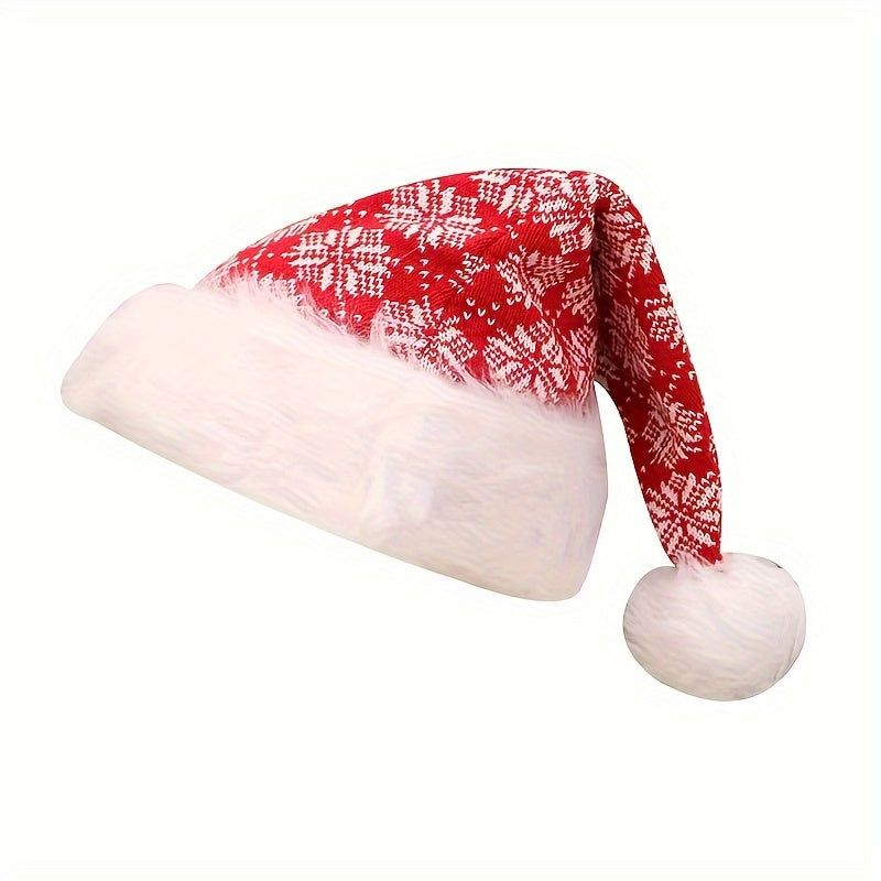 Thickened Plush Santa Claus Hat Winter Accessories Christmas Party Decors