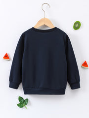 Boys Sneakers Print Pullover Sweatshirt