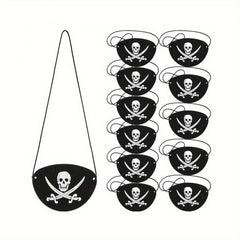 10pcs Pirate Eye Mask Set for Halloween Christmas Costume Party