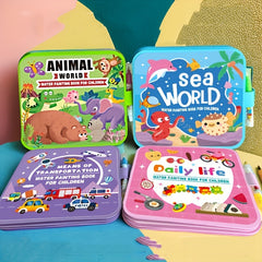 Kids' Magic Water Drawing Book DIY Collapsible Art Vibrant Animal & Nature Theme
