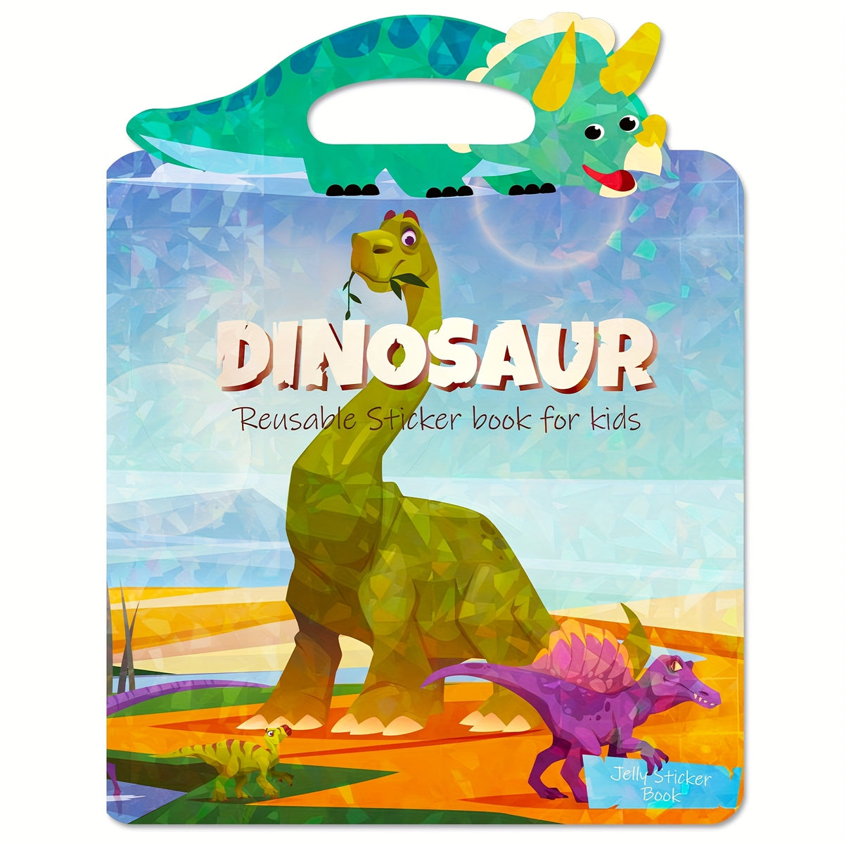 1pc Dinosaur Reusable Sticker Book for Kids Silicone Animal Prints