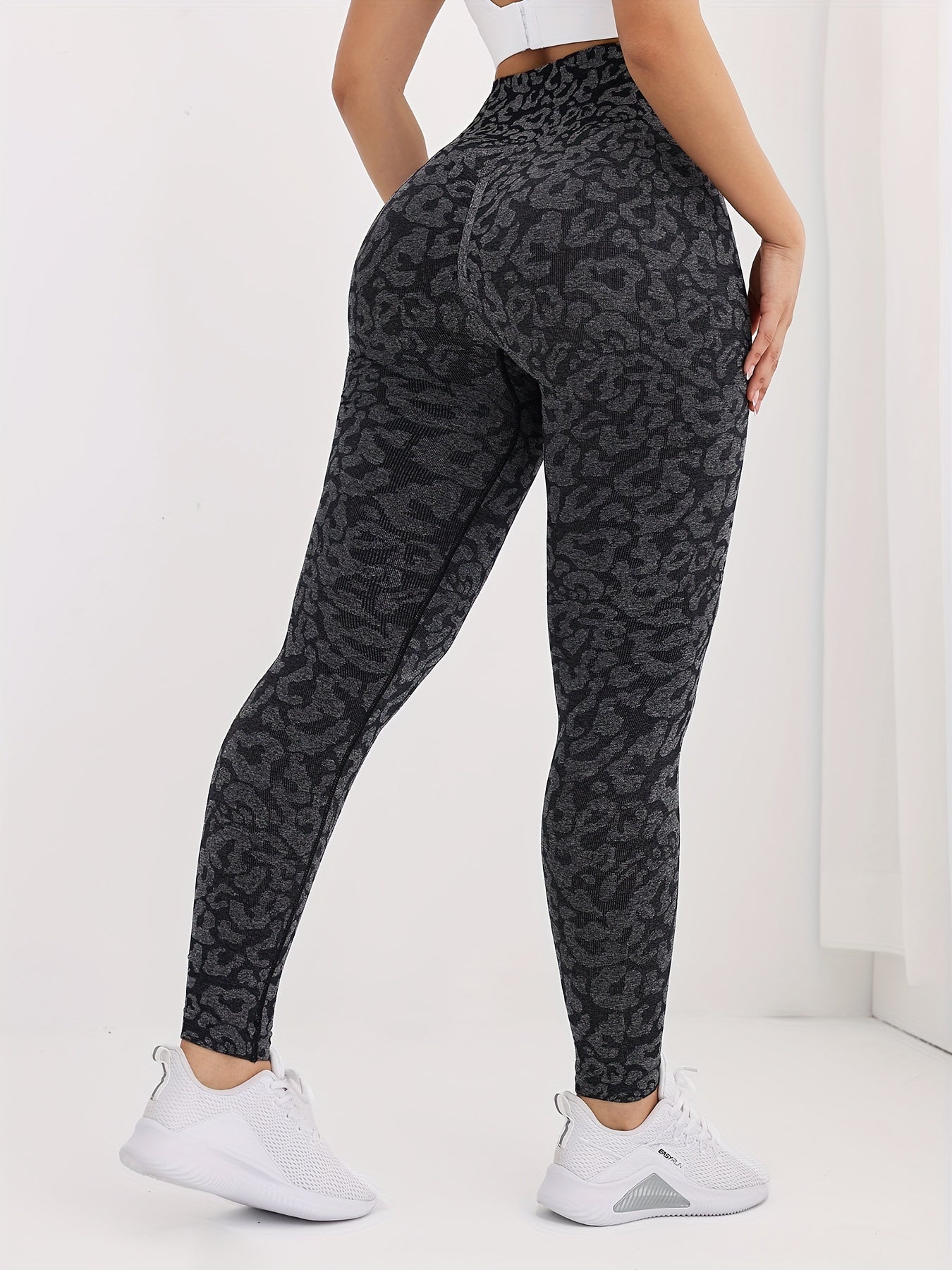 Leopard Print Seamless Hip Lifting Yoga Pants High Stretch