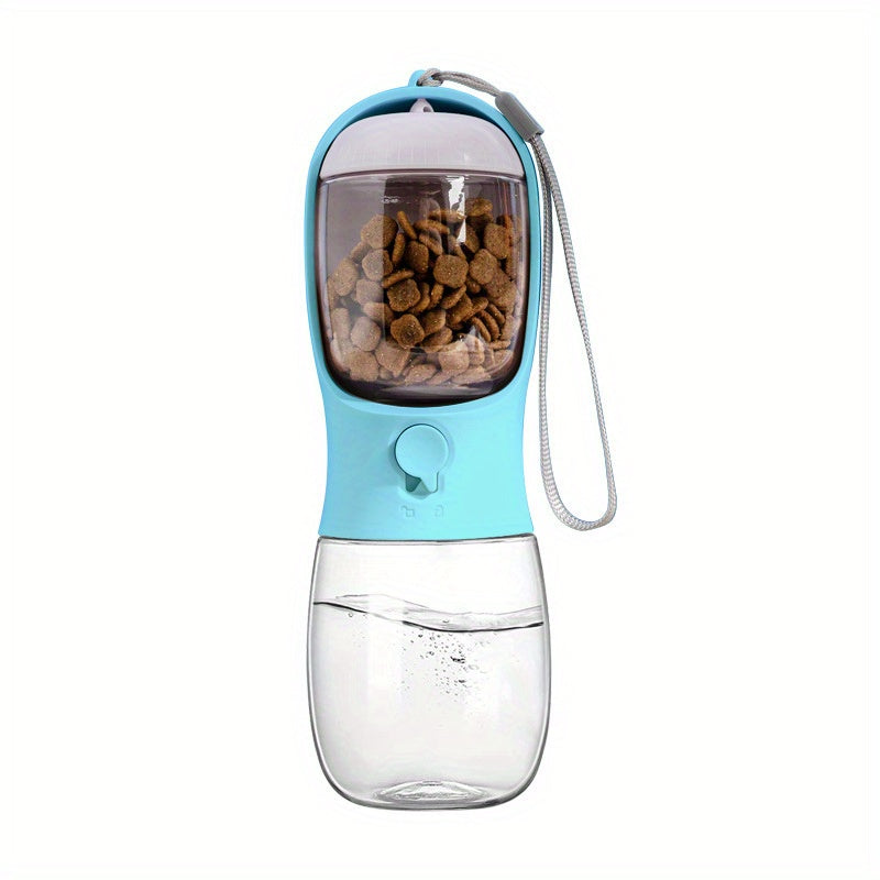 Portable Dog Water Bottle with Food Container for Pets