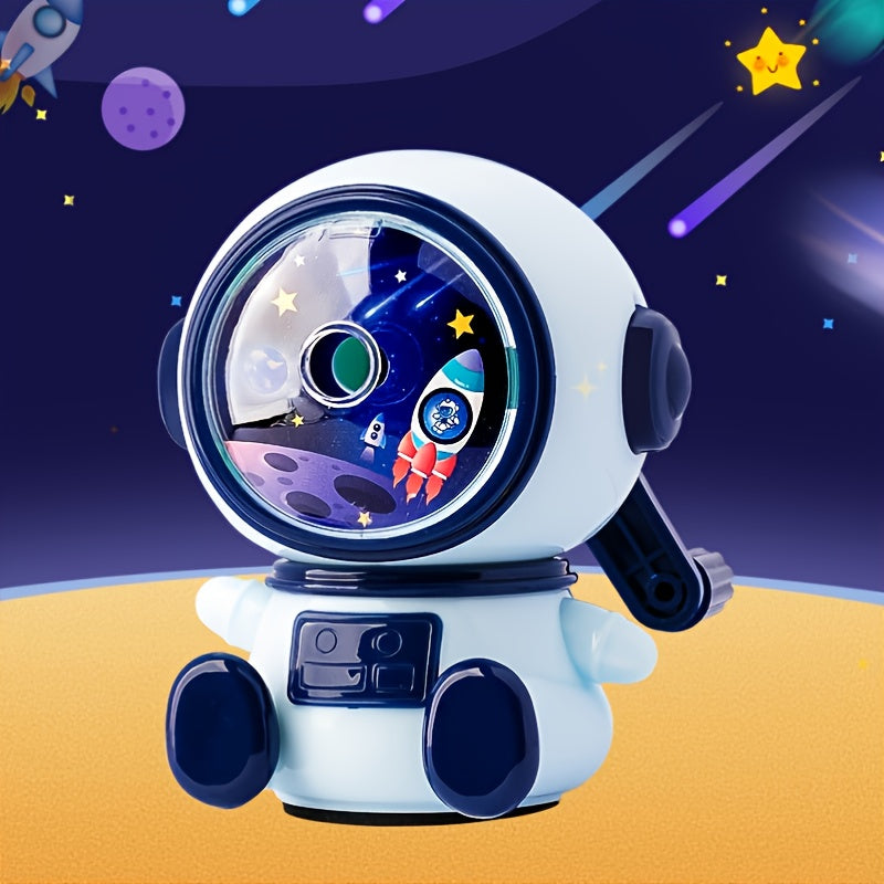 Astronaut Cartoon Pencil Sharpener Hand Crank Manual Sharpener