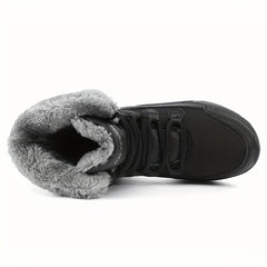 Women's Snow Boots Warm Slip On Platform Boots Comfortable Walking Shoes