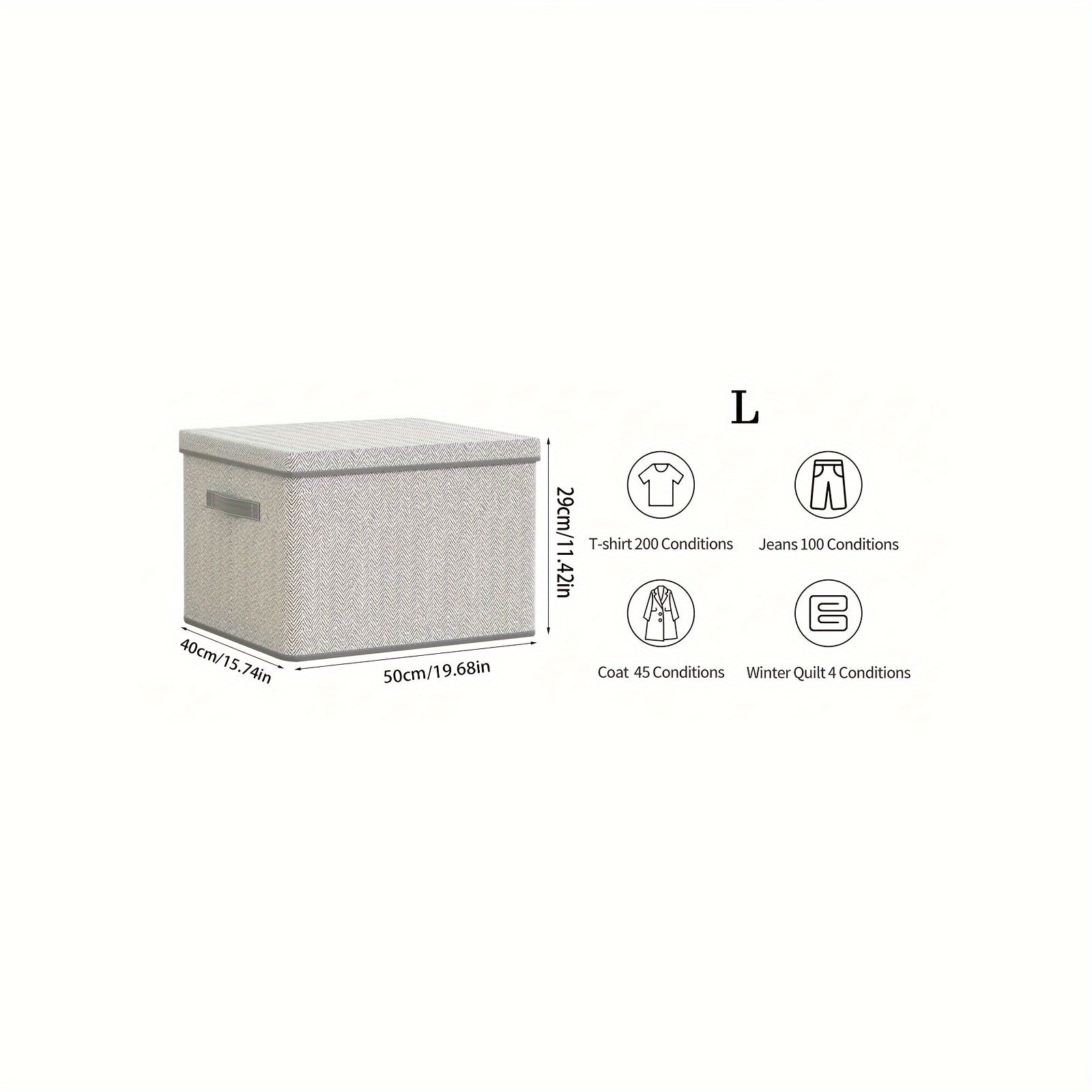 Foldable Storage Box with Lid Dust Proof Organizer for Clothes and Bedding