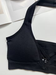 Wireless Cross Strap Push up Bra Solid Sport Fitness Bra