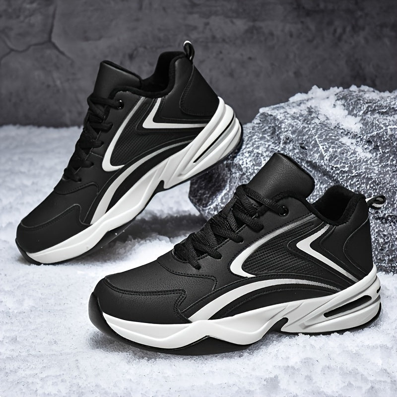 PLUS SIZE Men's Solid Basketball Shoes Comfy Breathable Non Slip Shock Absorptio